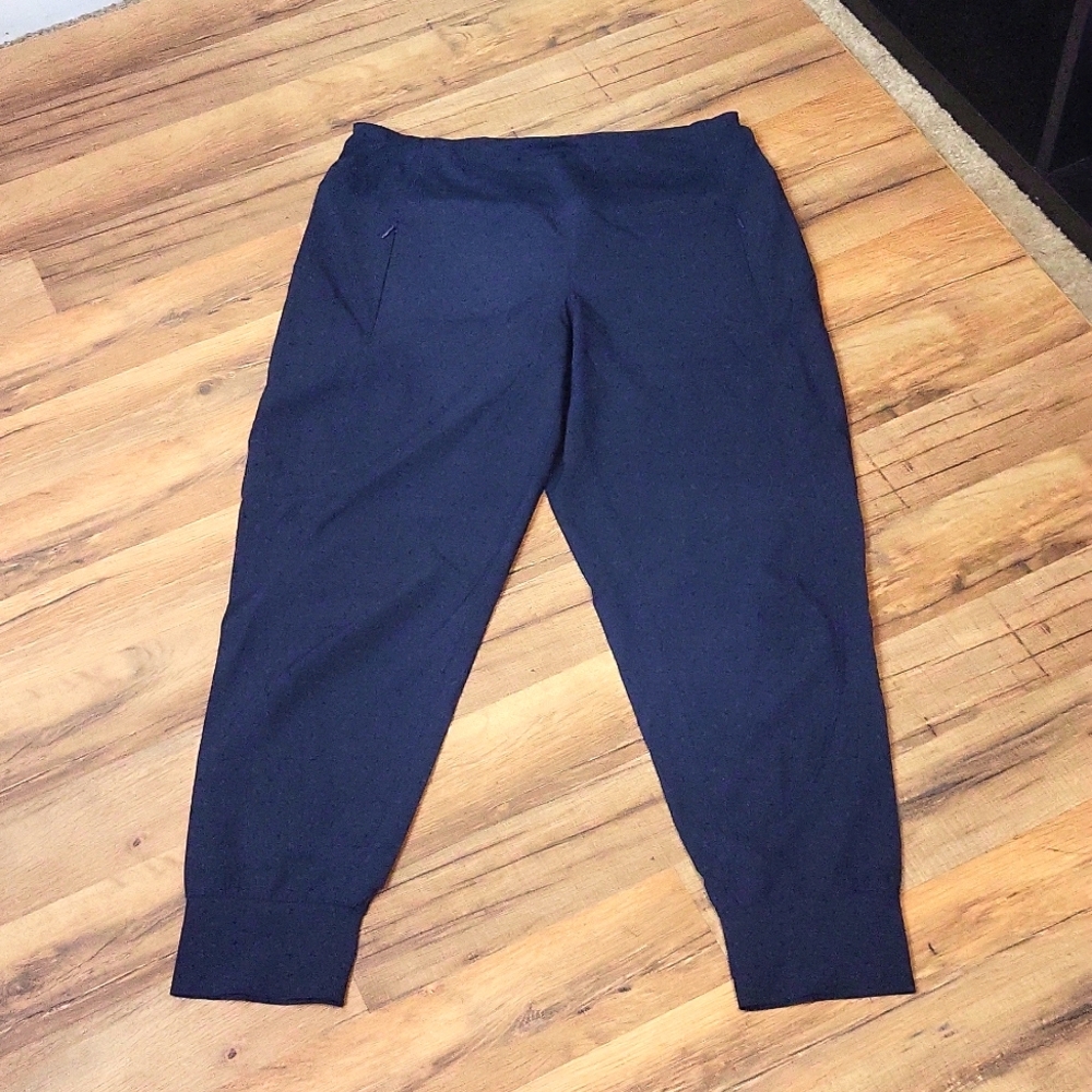 TELLURIDE CLOTHING Blue Adjustable Waist Zippered Pocket Jogger